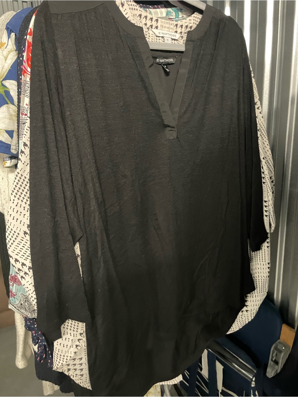 41 Hawthorn Black V-Neck Blouse. Stitch Fix